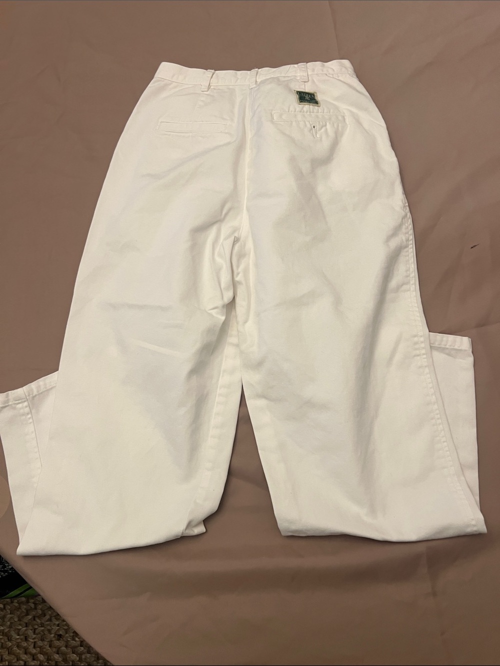 Lauren Ralph Lauren Off-White Cotton Chinos - Picture 5 of 6
